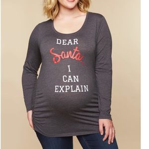 “Dear Santa...” Motherhood Maternity 3X Shirt